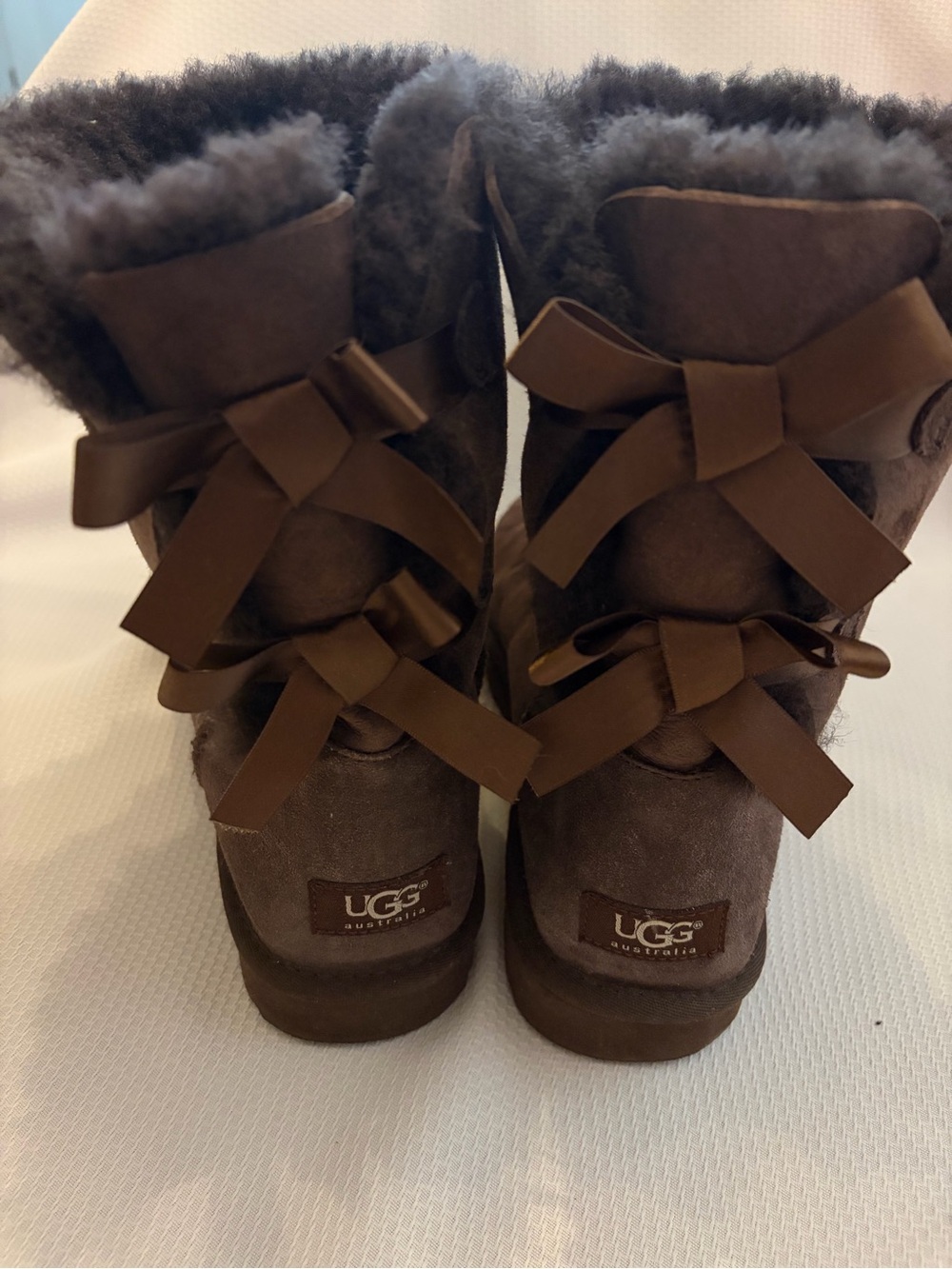 Brown Uggs with Bows Women’s 10